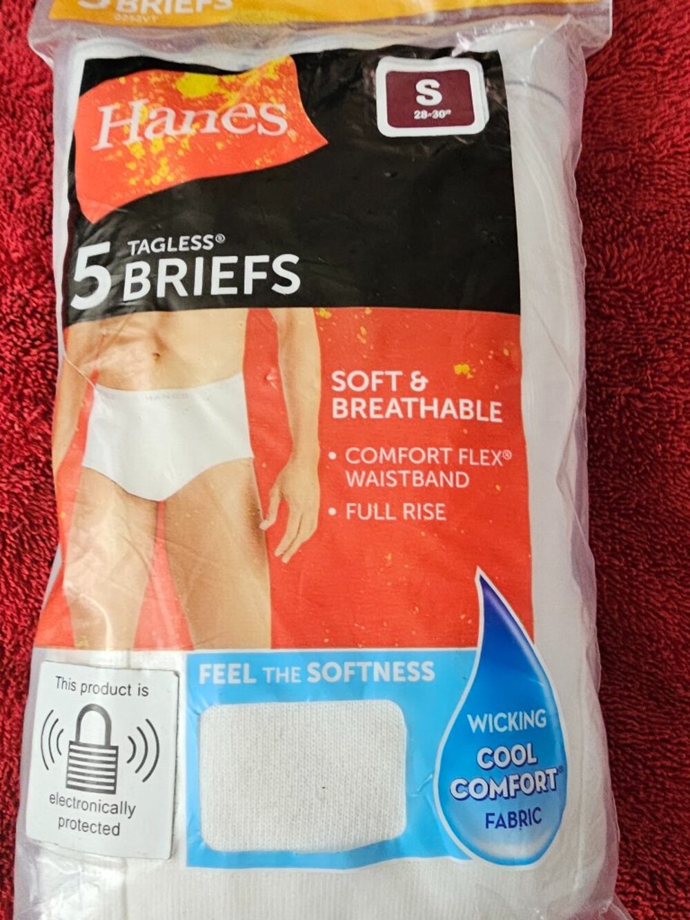 Hanes Men's Briefs Small 28–30 White 5 Pack Tagless Cotton Full Rise New